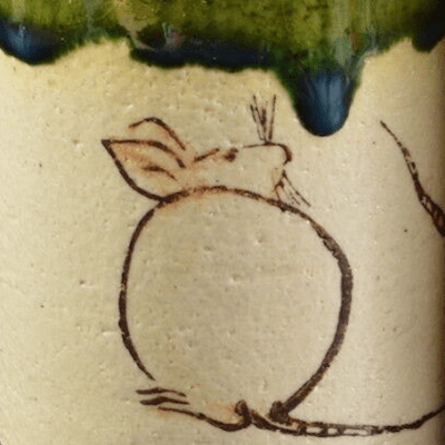 Signed Pair Of Oribe Yunomi